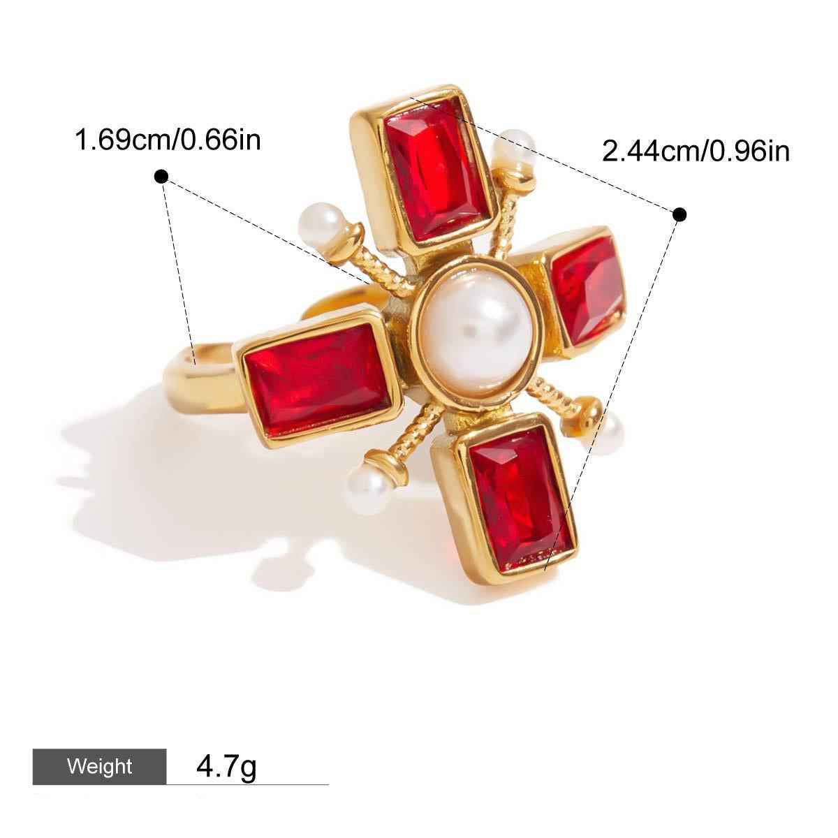 Ensemble Croix Précieuse – Symbole raffiné en Or 18K et gemmes étincelantes