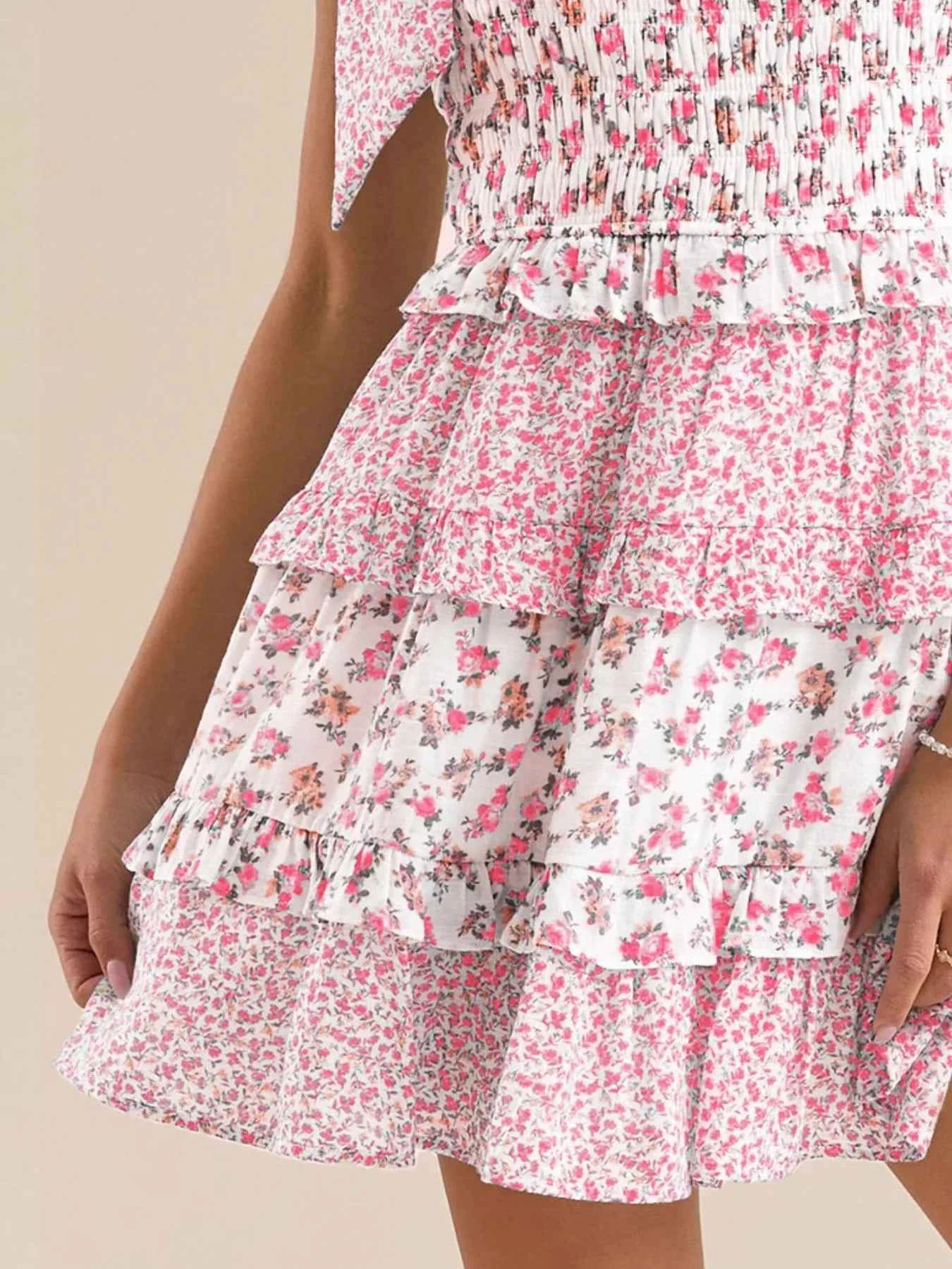 Bloom & Tie – Robe d’Été à Épaules Nouées