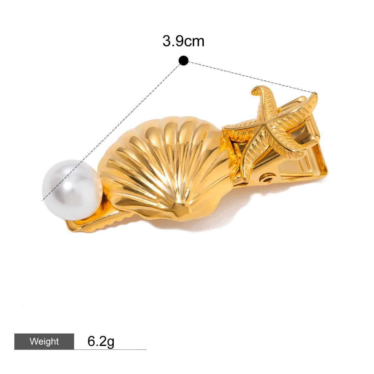 Accessoire Cheveux Nature & Mer – Élégance organique en Or 18K