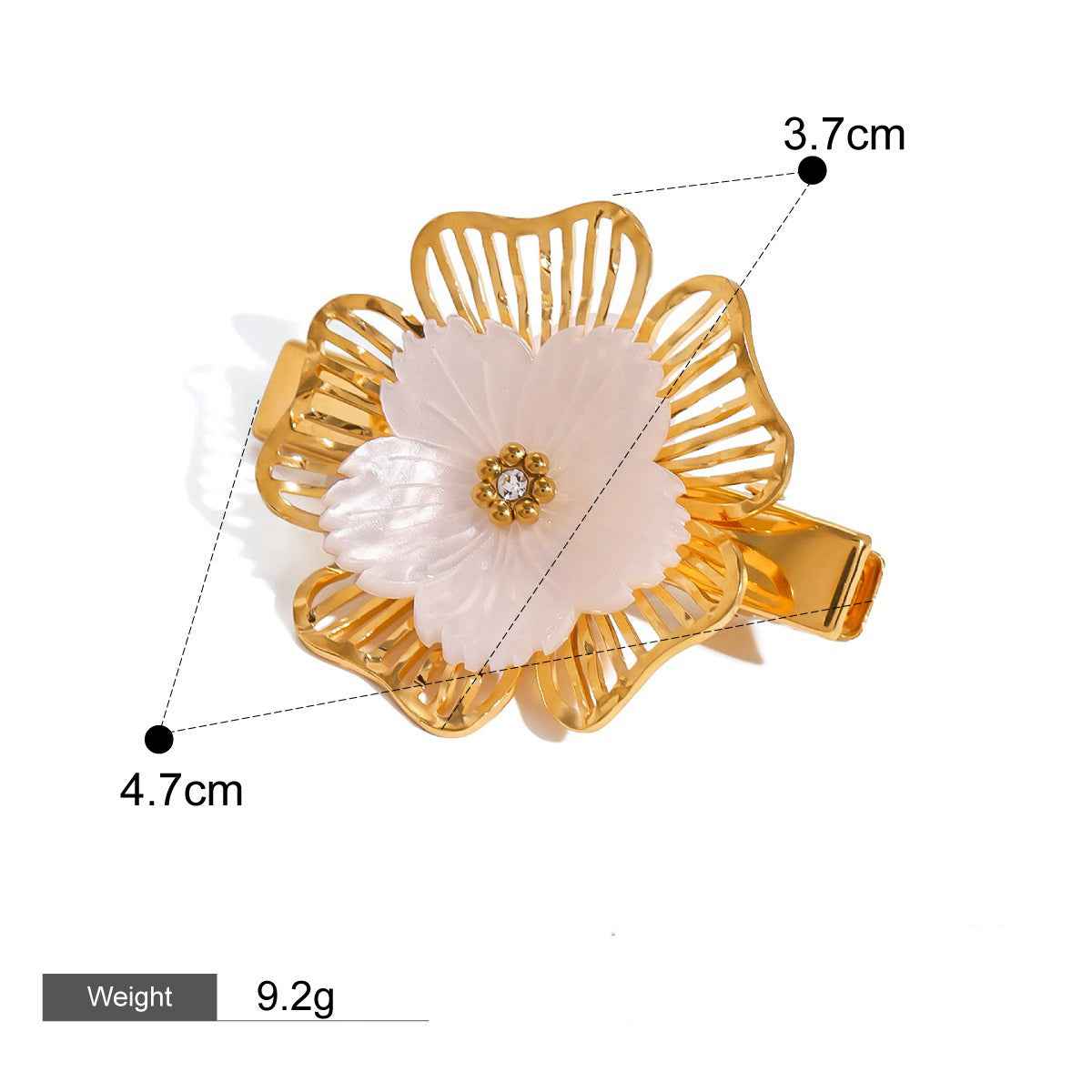 Accessoire Cheveux Nature & Mer – Élégance organique en Or 18K