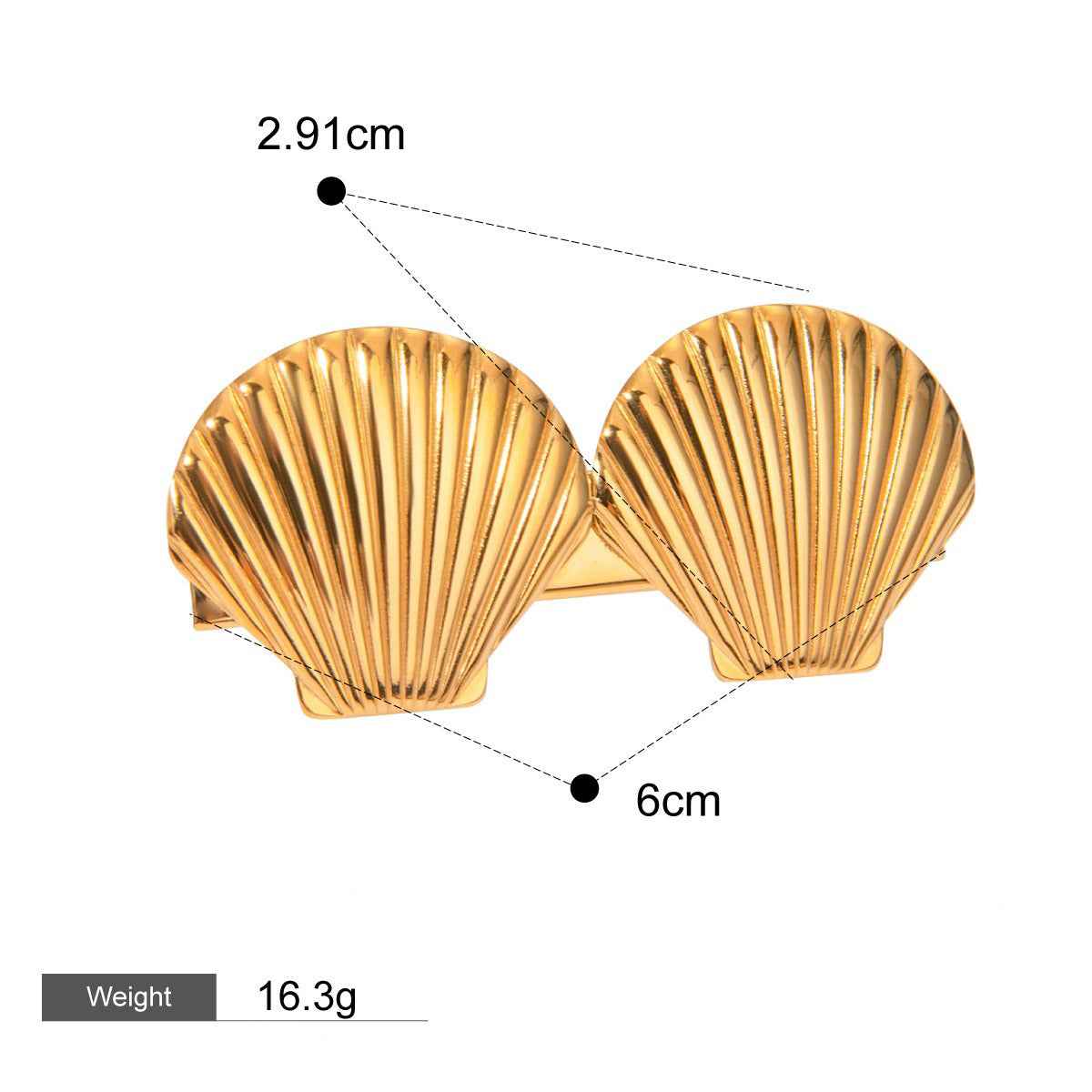 Accessoire Cheveux Nature & Mer – Élégance organique en Or 18K