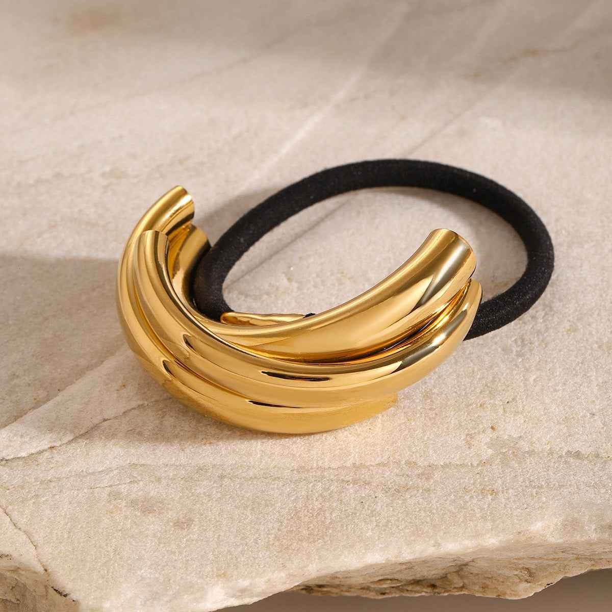 Bijou de Cheveux Multi-Courbes – Structure sculpturale en Or 18K