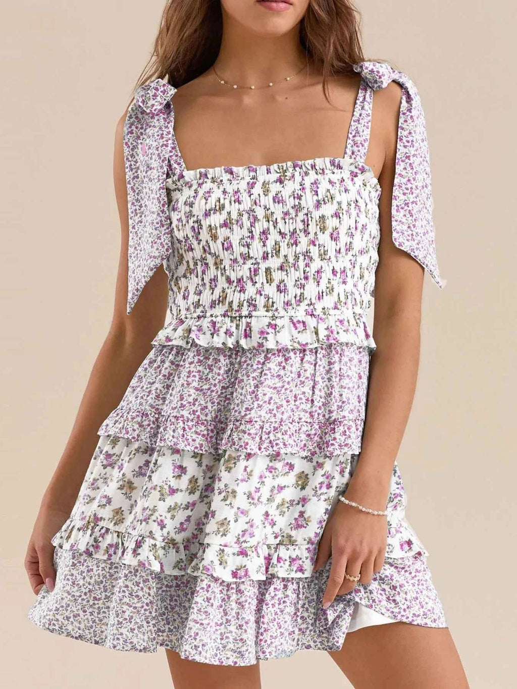 Bloom & Tie – Robe d’Été à Épaules Nouées