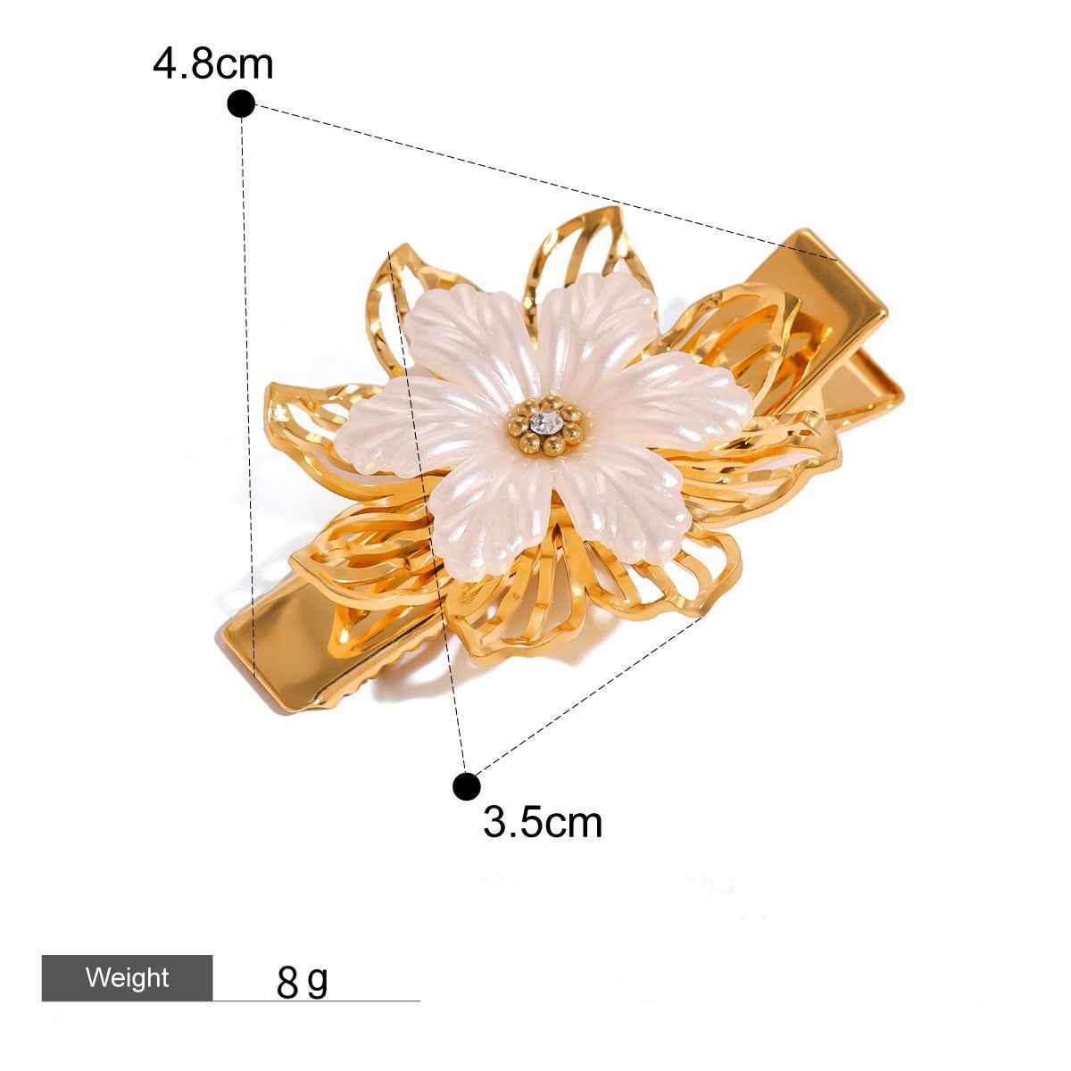 Accessoire Cheveux Nature & Mer – Élégance organique en Or 18K