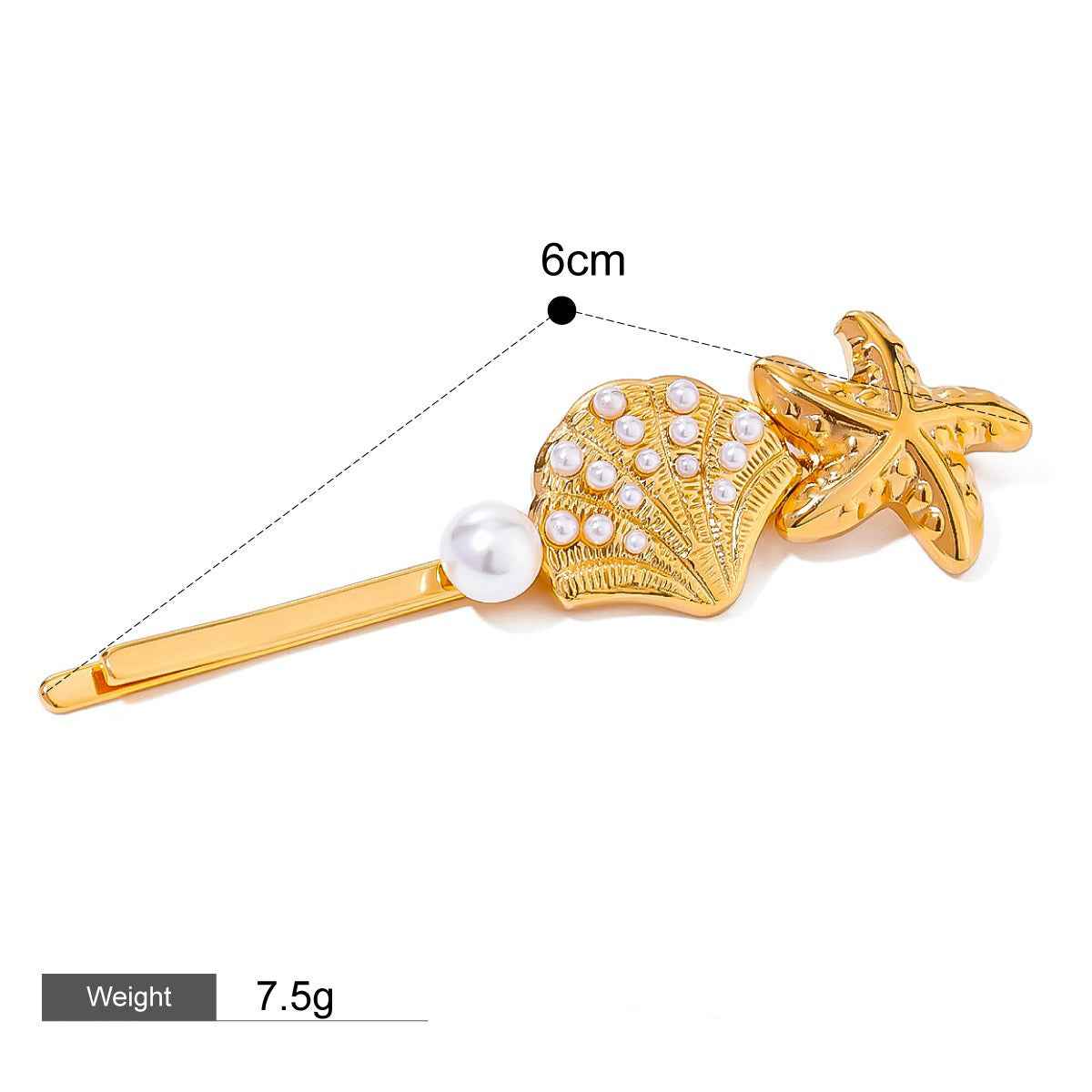 Accessoire Cheveux Nature & Mer – Élégance organique en Or 18K