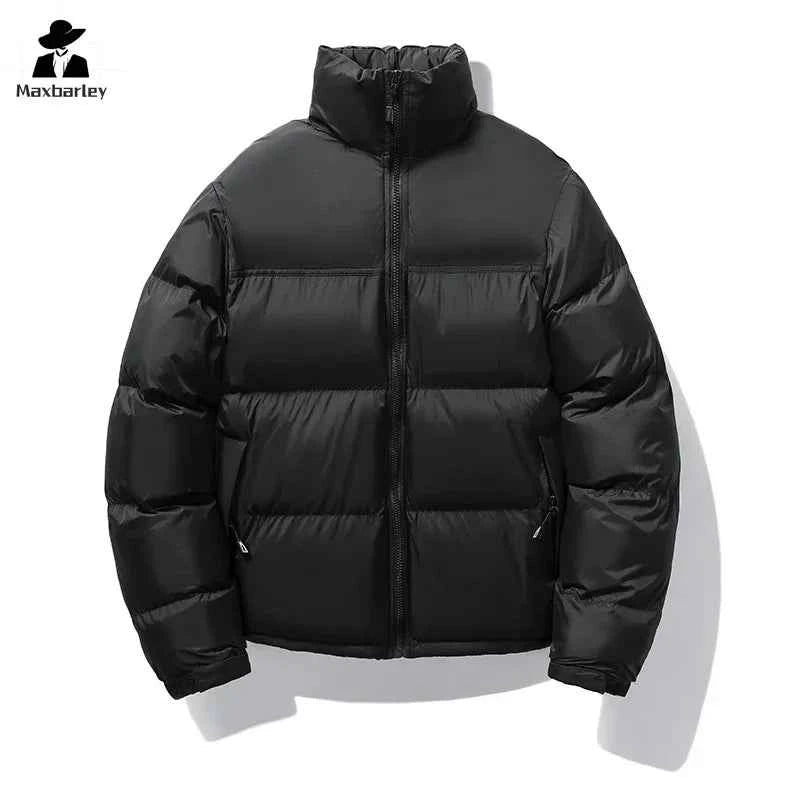 2024 Men's Winter Jacket Fashion Splicing Style Hidden Hooded Warm Parka coats Women's Street Short Down Cotton Padded Jacket