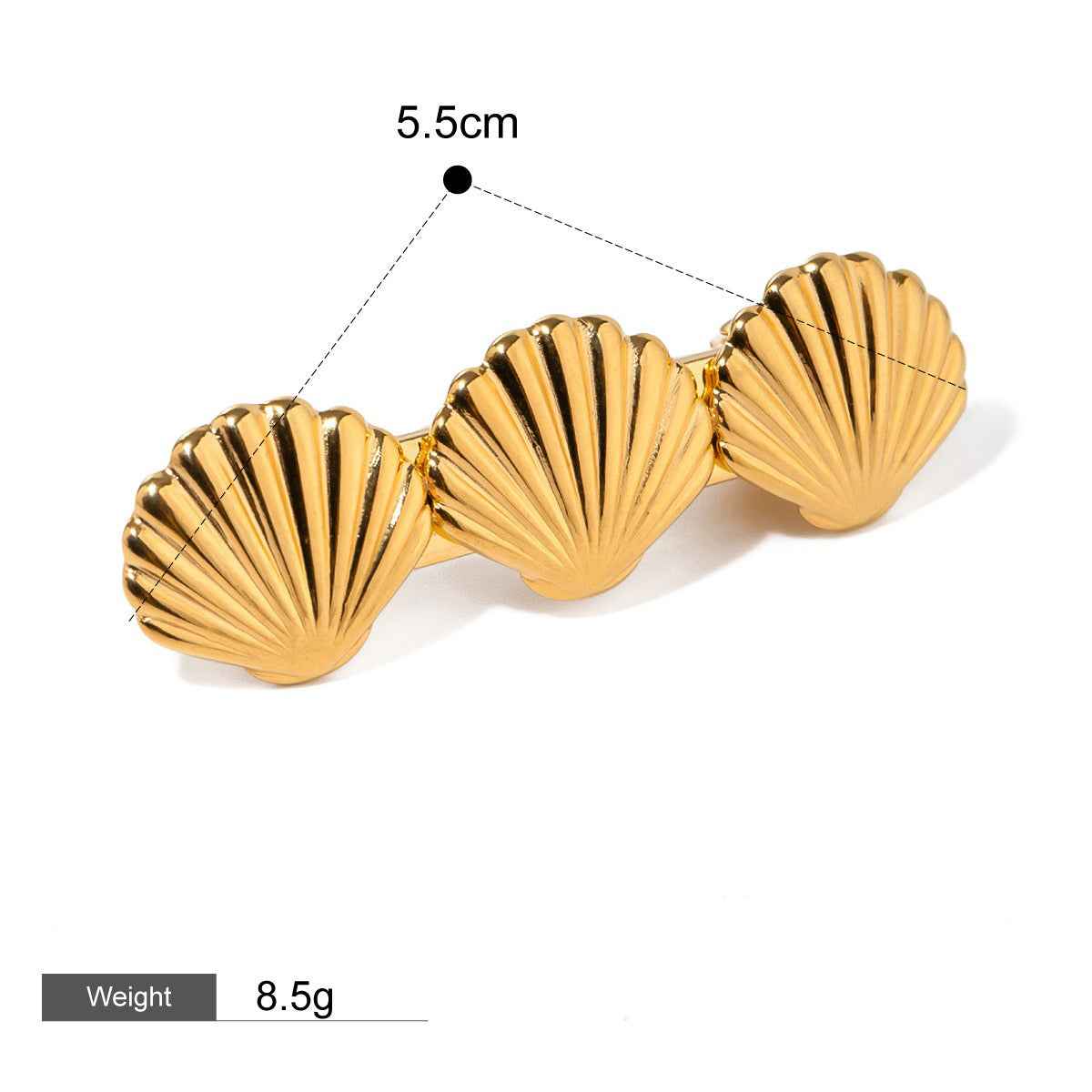 Accessoire Cheveux Nature & Mer – Élégance organique en Or 18K