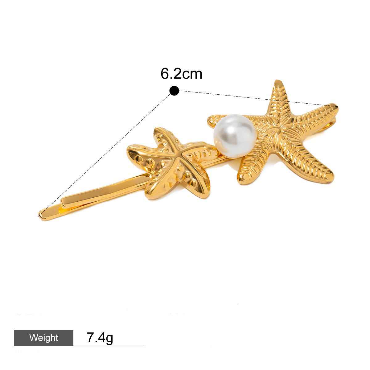 Accessoire Cheveux Nature & Mer – Élégance organique en Or 18K