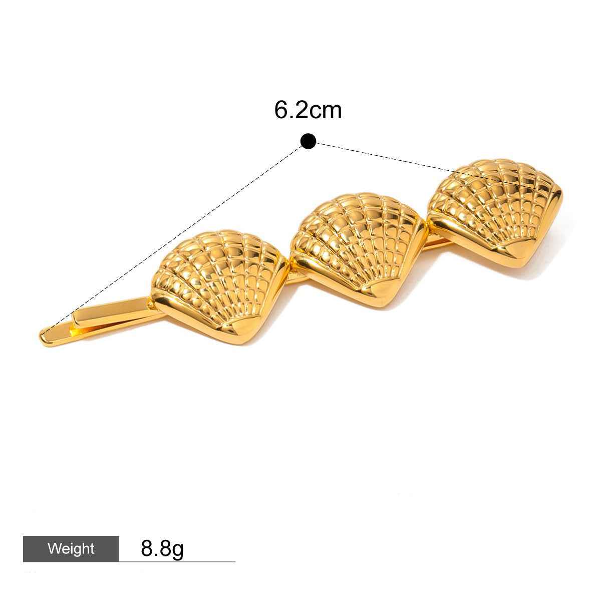 Accessoire Cheveux Nature & Mer – Élégance organique en Or 18K