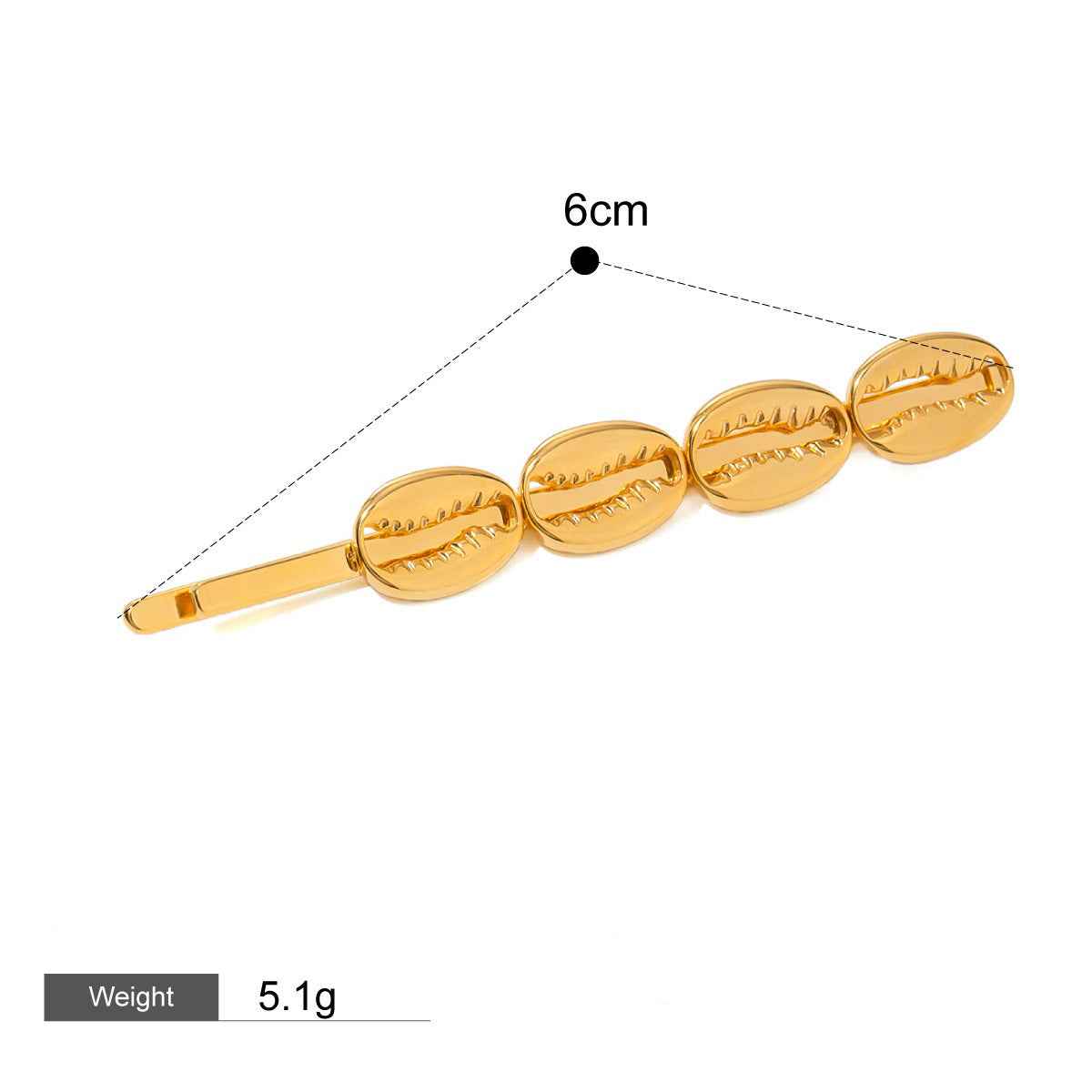 Accessoire Cheveux Nature & Mer – Élégance organique en Or 18K