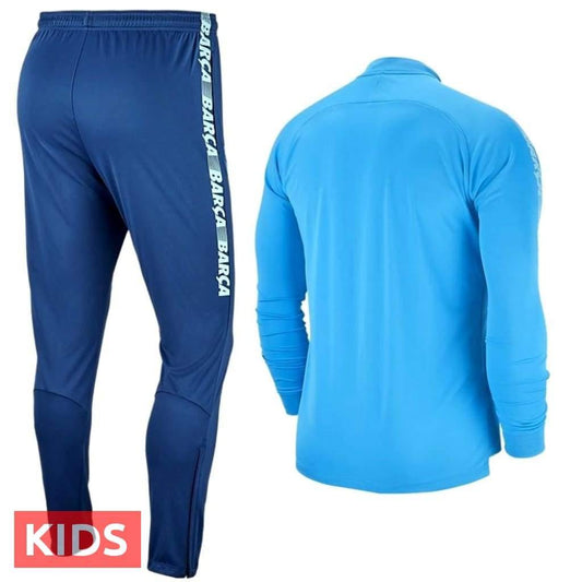 Kids - FC Barcelona soccer presentation Tracksuit light blue 2019 - Nike-1