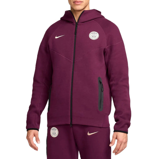 PSG Tech Fleece presentation tracksuit 2024/25 dark red - Nike-0