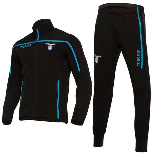 SS Lazio black presentation soccer tracksuit 2018/19 - Macron-0