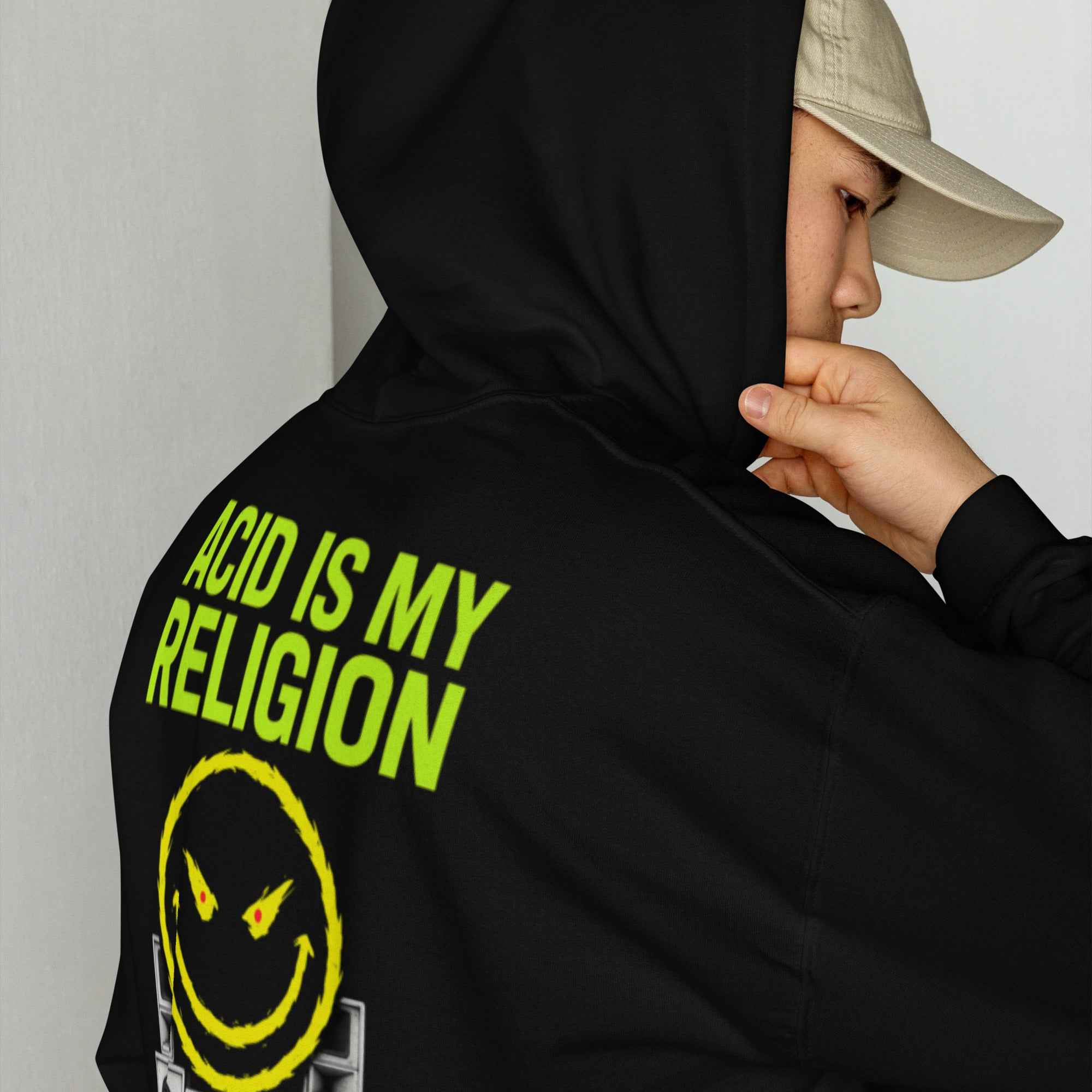 Sweat à Capuche "Acid Is My Religion" – Streetwear Visionnaire